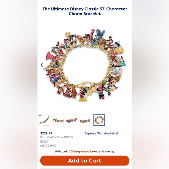 The Bradford Exchange The Ultimate Disney Classic Character Charm Bracelet - Picture 8 of 12